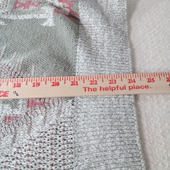 St Johns Bay Southwest Knit Sweater L 42-44 Gray 100% Cotton USA Vintage - Picture 11 of 11